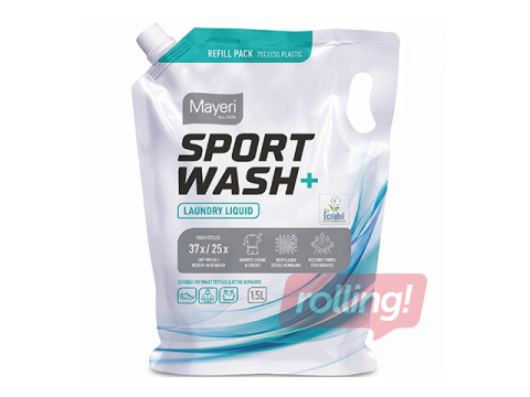 Veļas mazgāšanas līdzeklis Mayeri All-Care Sport, uzpildes iepakojums, 1.5l