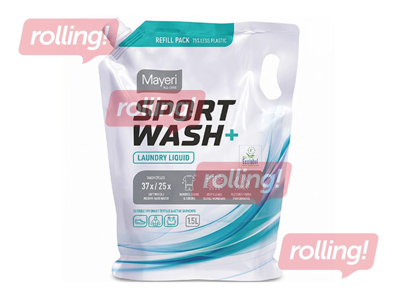 Veļas mazgāšanas līdzeklis Mayeri All-Care Sport, uzpildes iepakojums, 1.5l