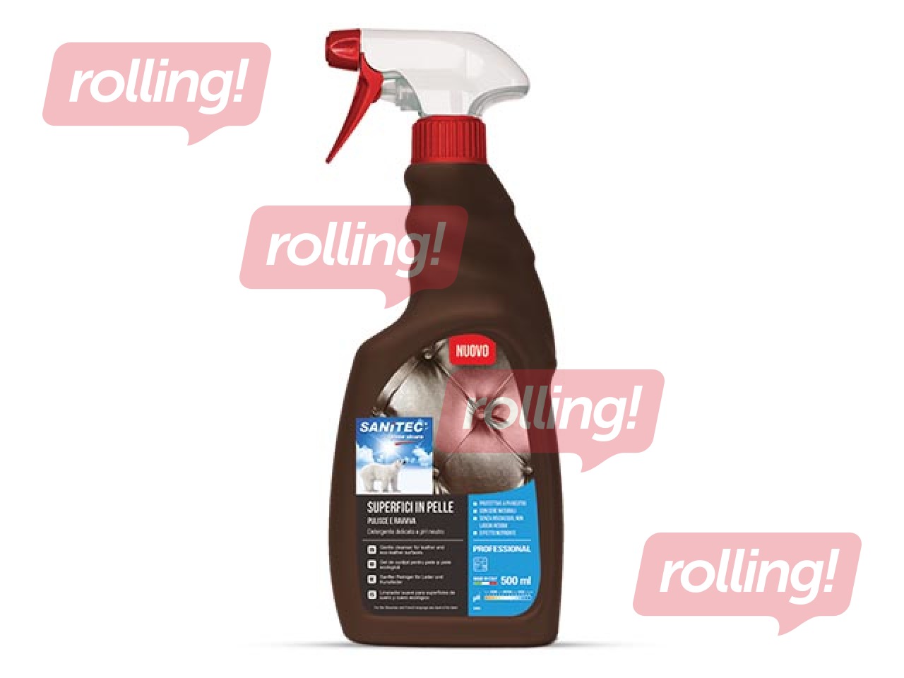 Ādas tīrīšanas un kopšanas līdzeklis Sanitec Superfici in Pelle, 500ml