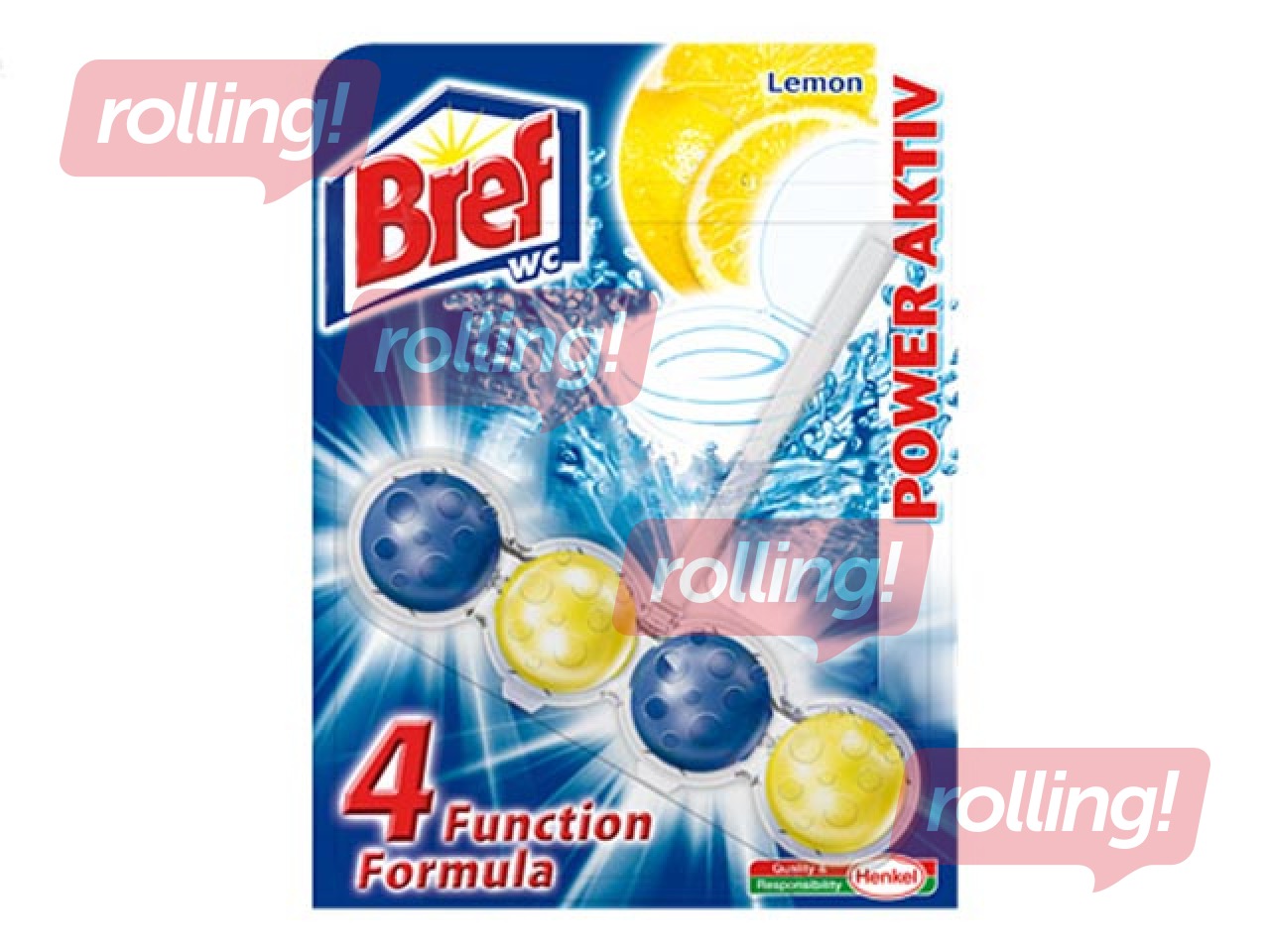 Tualetes bloks Bref Power Aktiv Lemon, 50g