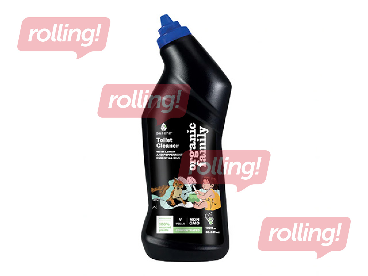 Tualetes tīrīšanas līdzeklis Purenn ar citronu un piparmētru, ekoloģisks, 1l