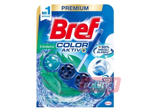 Tualetes bloks Bref Color Aktiv Eucalyptus, 50g
