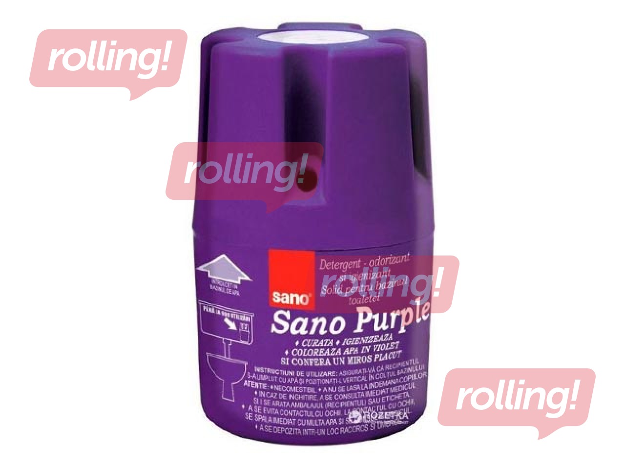Tualetes bloks skalojamai kastei Sano Purple, 150g