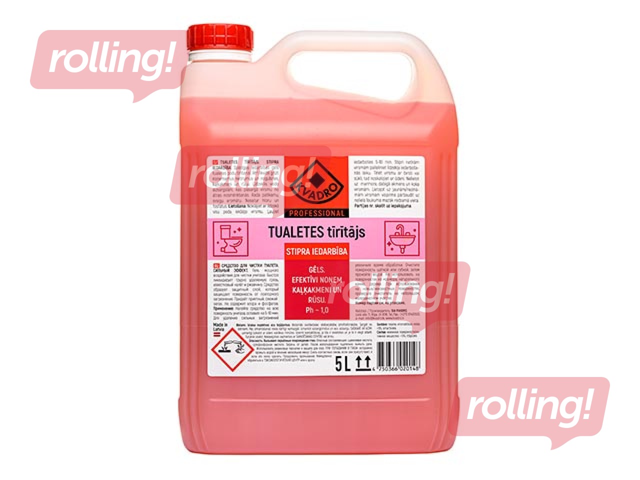 Tualetes tīrīšanas līdzeklis Kvadro, stipra iedarbība, 5l