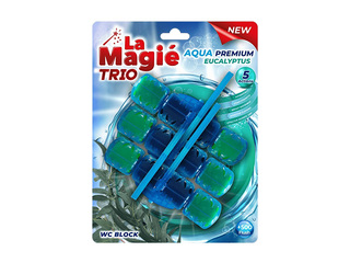 Туалетный блок, La Magie Aqua Premium, Eucalyptus Trio, 3x40г