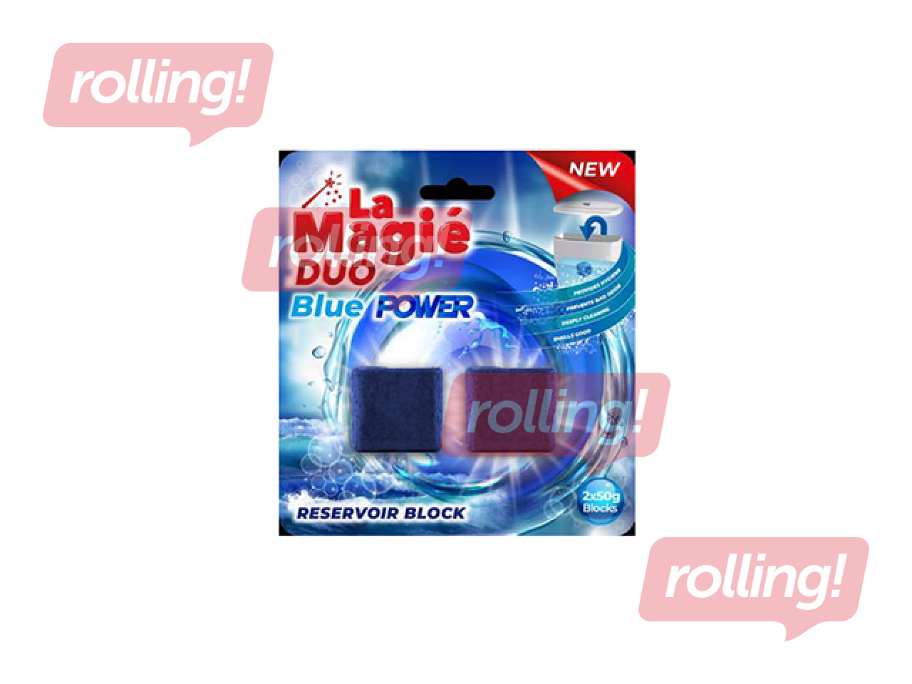 Kapsulas tualetes poda tvertnei La Magie Blue Power, 2x50g