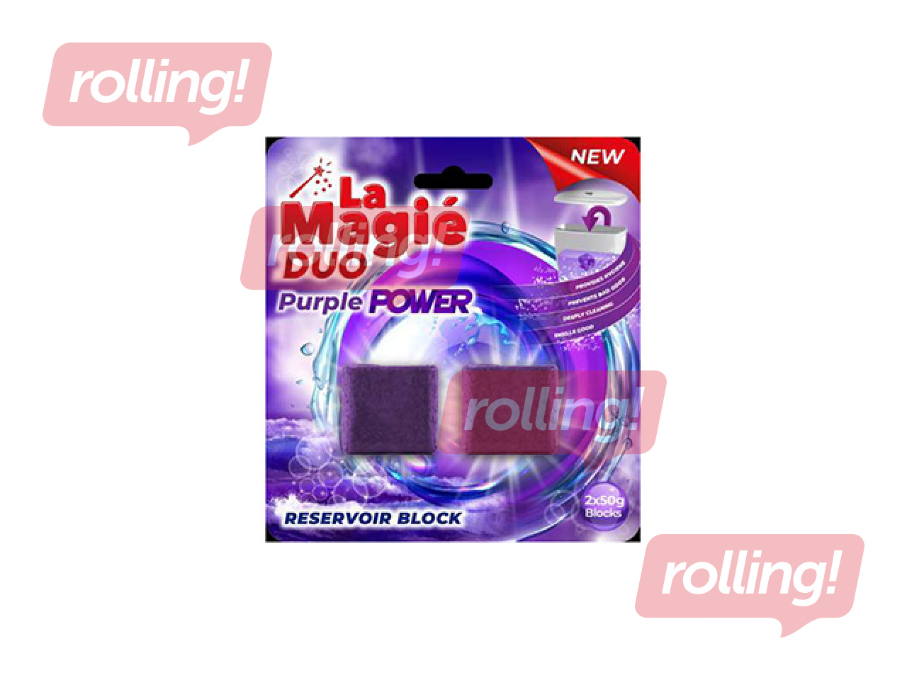 Kapsulas tualetes poda tvertnei La Magie Purple Power, 2x50g