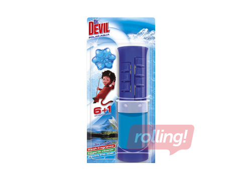 Tualetes poda tīrītājs un atsvaidzinātājs Dr.Devil Polar Aqua 3in1, ar dozatoru, 7 gab.