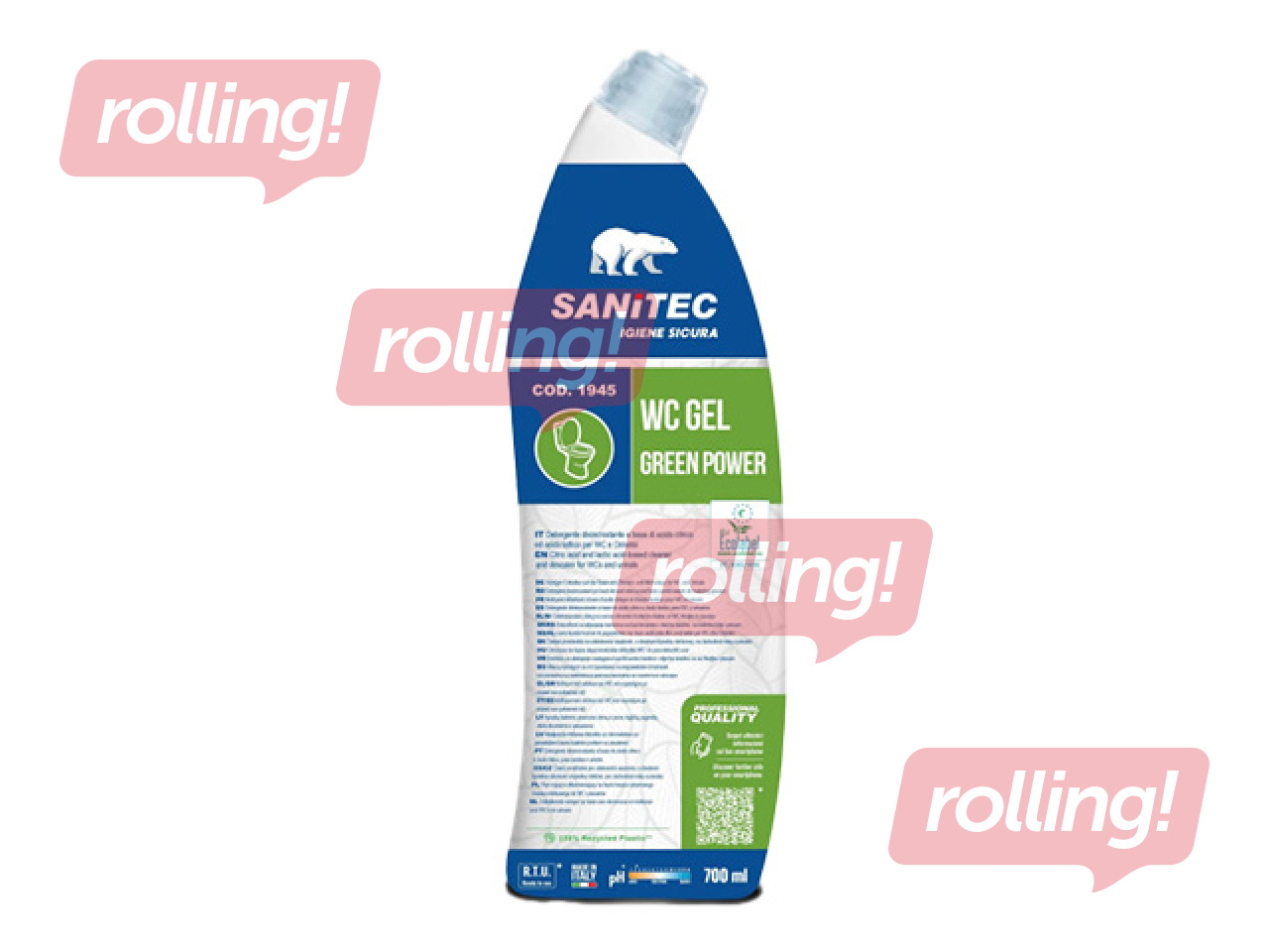 Средство для чистки туалета Sanitec, Green Power, WC Gel, экологичное, 700мл