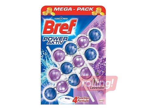 Tualetes bloks Bref Power Active Lavender, 3 gab. x 50g