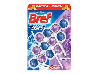 Tualetes bloks Bref Power Active Lavender, 3 gab. x 50g