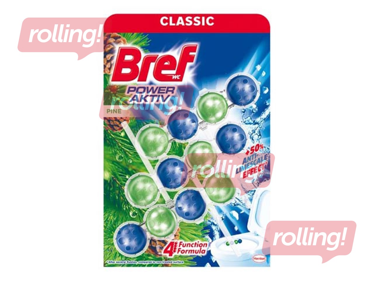WC-värskendaja Bref Power Active Pine forest, 3 tk x 50 g