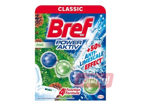 Tualetes bloks Bref Power Active Pine, 50g