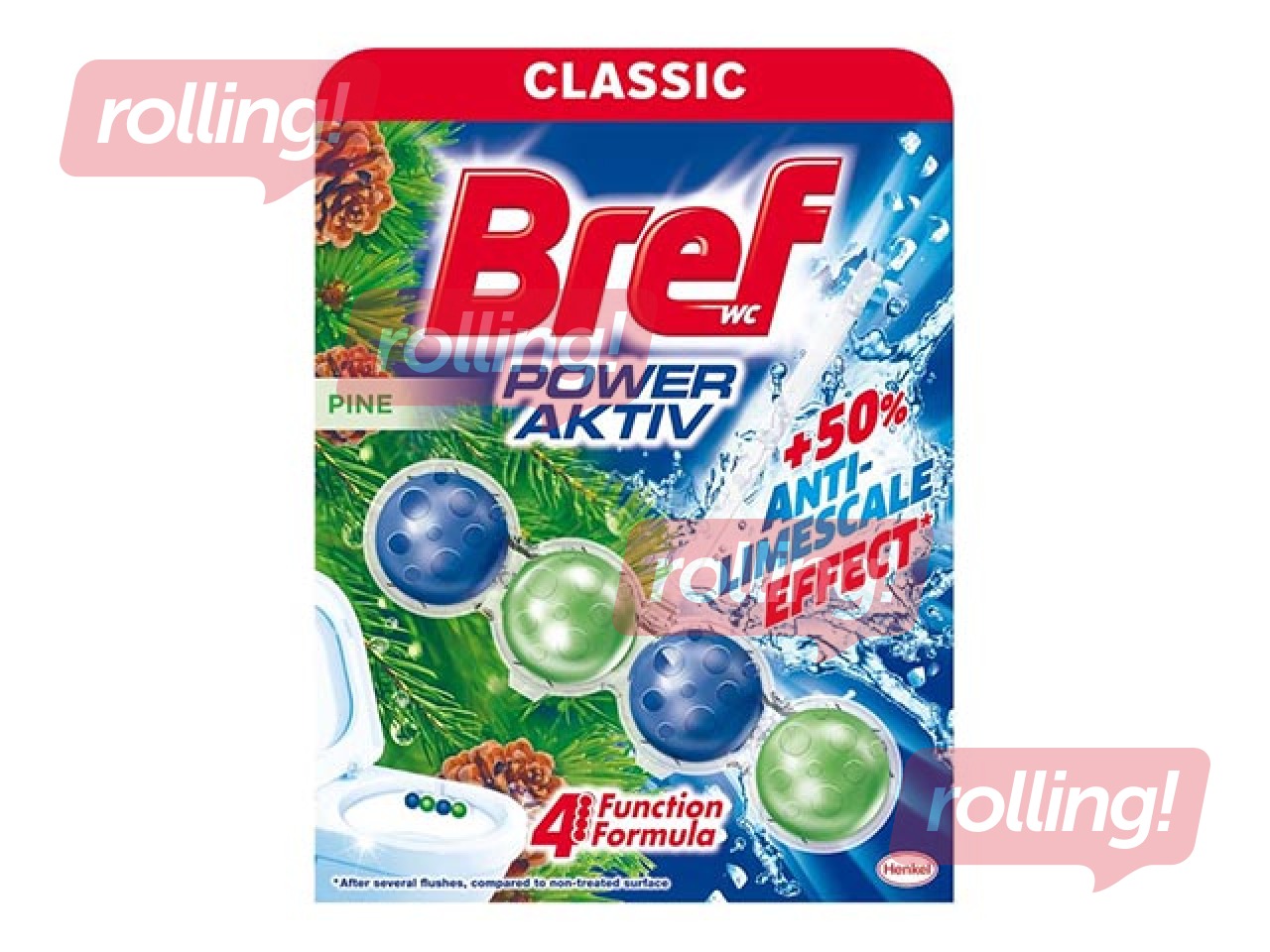 Tualetes bloks Bref Power Active Pine, 50g