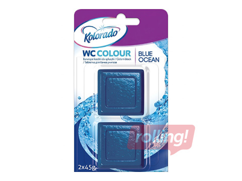 Kapsulas tualetes poda tvertnei Kolorado WC Colour Ocean, 2x45g
