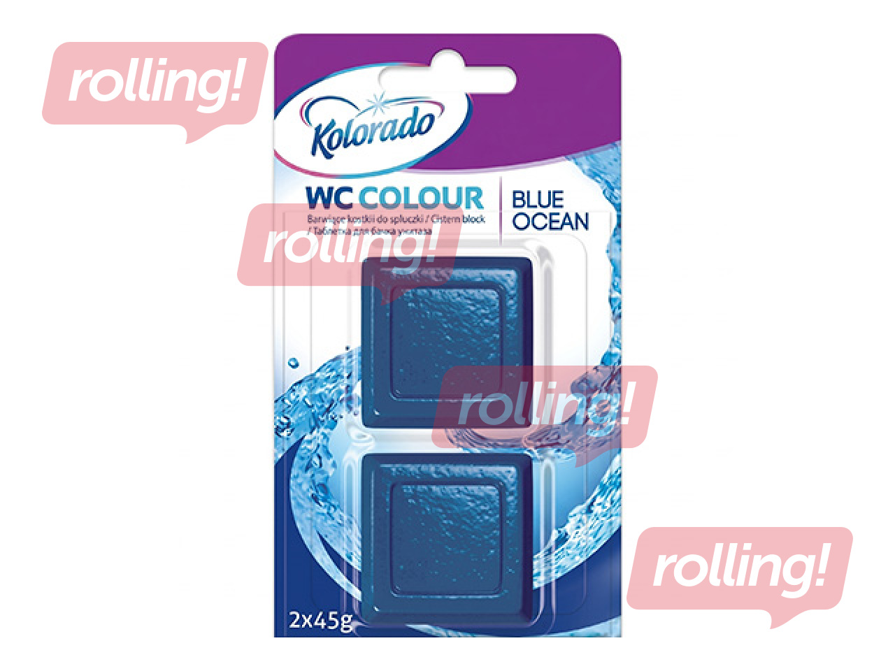 Kapsulas tualetes poda tvertnei Kolorado WC Colour Ocean, 2x45g