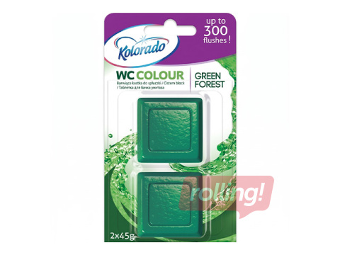 Kapsulas tualetes poda tvertnei Kolorado WC Colour Green Forest, 2x45g