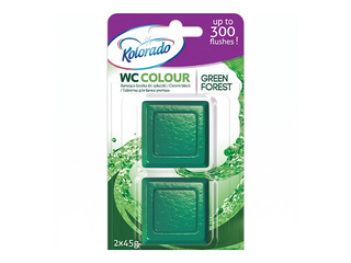 Kapsulas tualetes poda tvertnei Kolorado WC Colour Green Forest, 2x45g