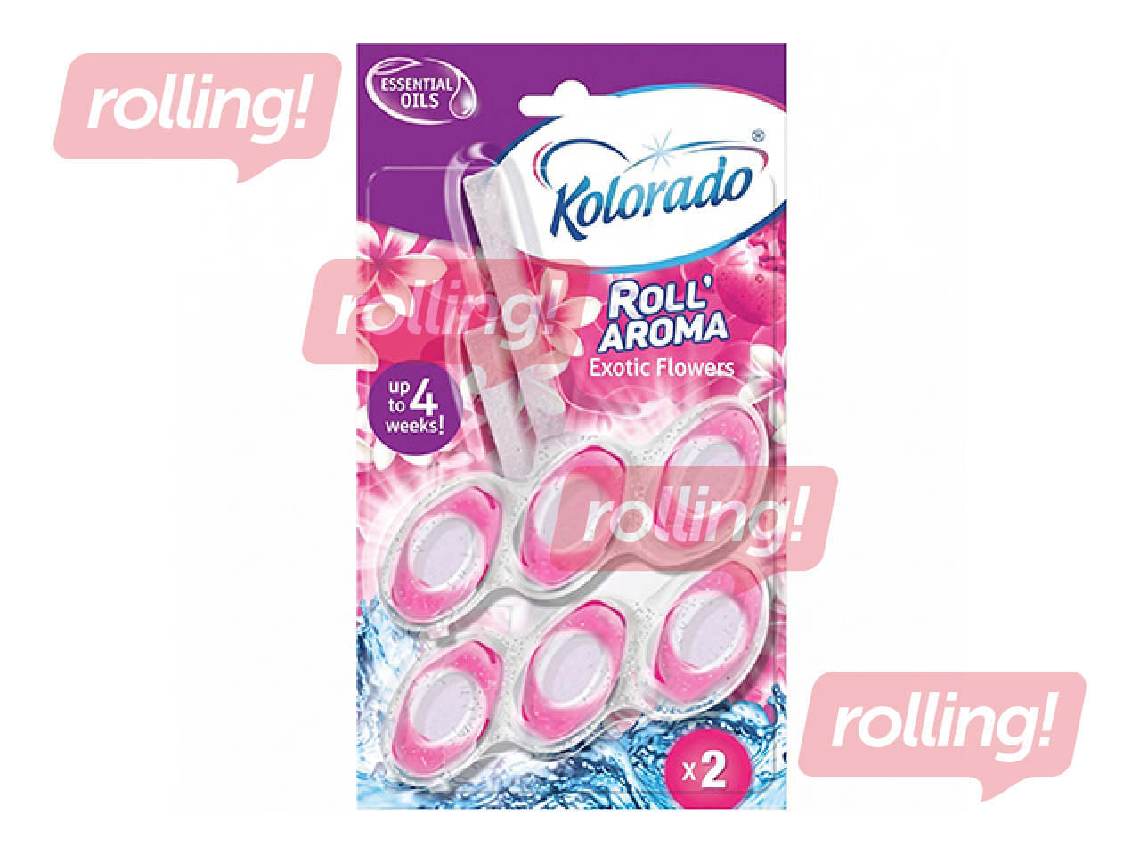 Tualetes bloks Kolorado Roll Aroma Exotic Flowers duopack, 2x51g