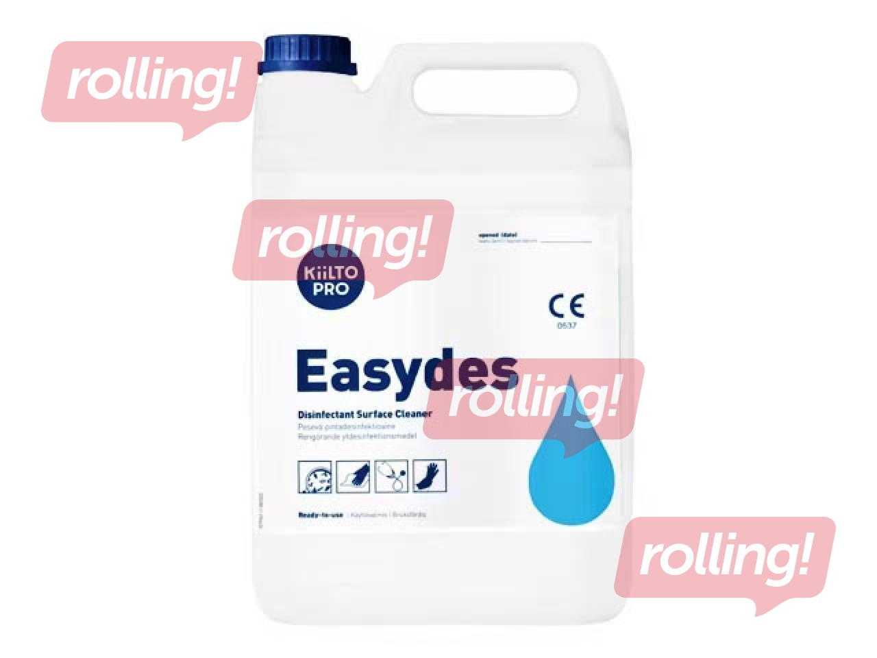 Dezinfekcijas līdzeklis Easydes Kiilto, virsmām, ātras iedarbības, 5l 