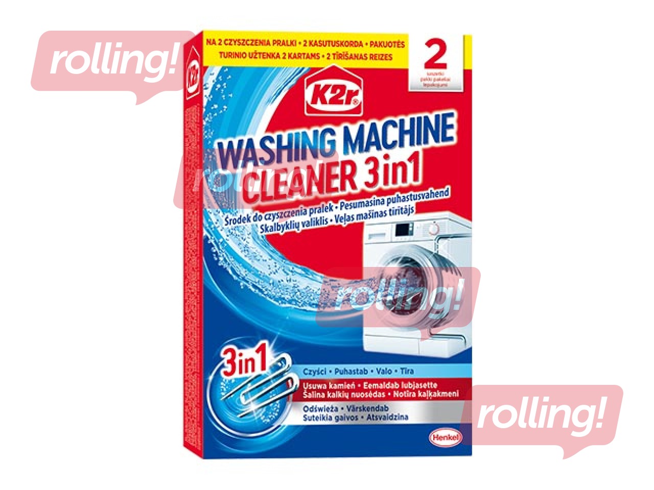 Veļas mazgājamās mašīnas tīrītājs K2R Cleaner, 2x75g