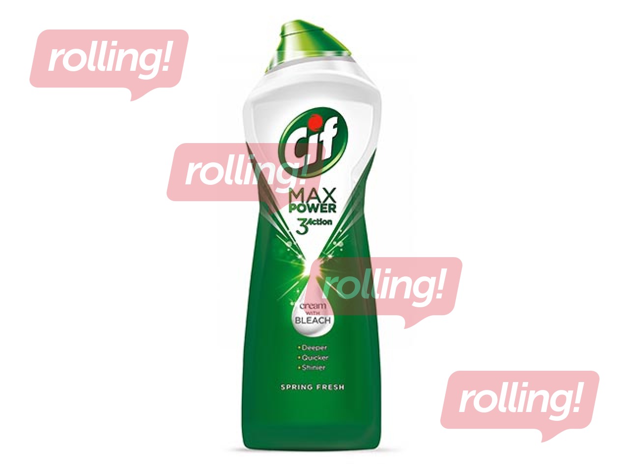 Virsmu tīrīšanas krēms ar balinātāju CIF Max Power Spring Fresh, 650ml