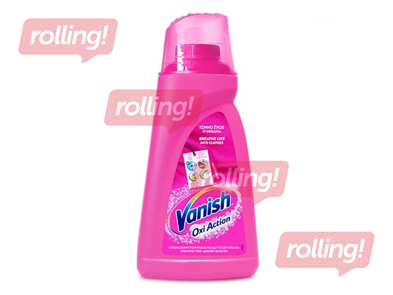 Traipu tīrīšnas līdzeklis Vanish Oxi Action Pink, gēls, 1l