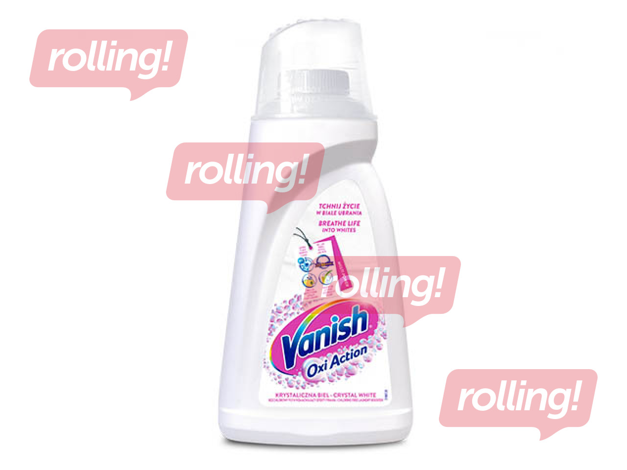 Traipu tīrīšanas līdzeklis Vanish Oxi Action White, gēls baltai veļai, 1l
