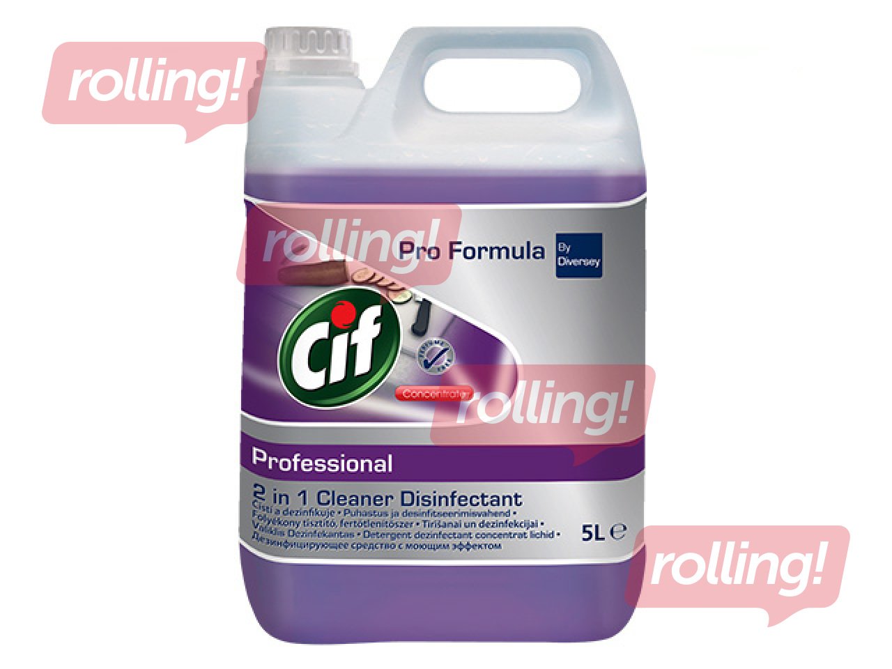 Uzkopšanas un dezinfekcijas līdzeklis Cif Professional Safeguard, virsmām, 5l