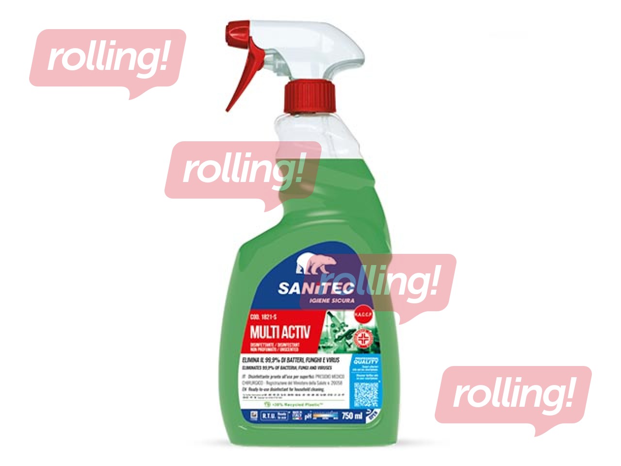 Dezinfekcijas līdzeklis Sanitec Multi Activ, virsmām, 750ml