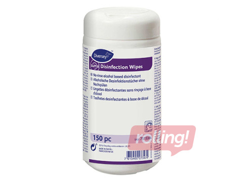 Wet disinfecting wipes for surfaces Diversey Suma, 150 pcs.