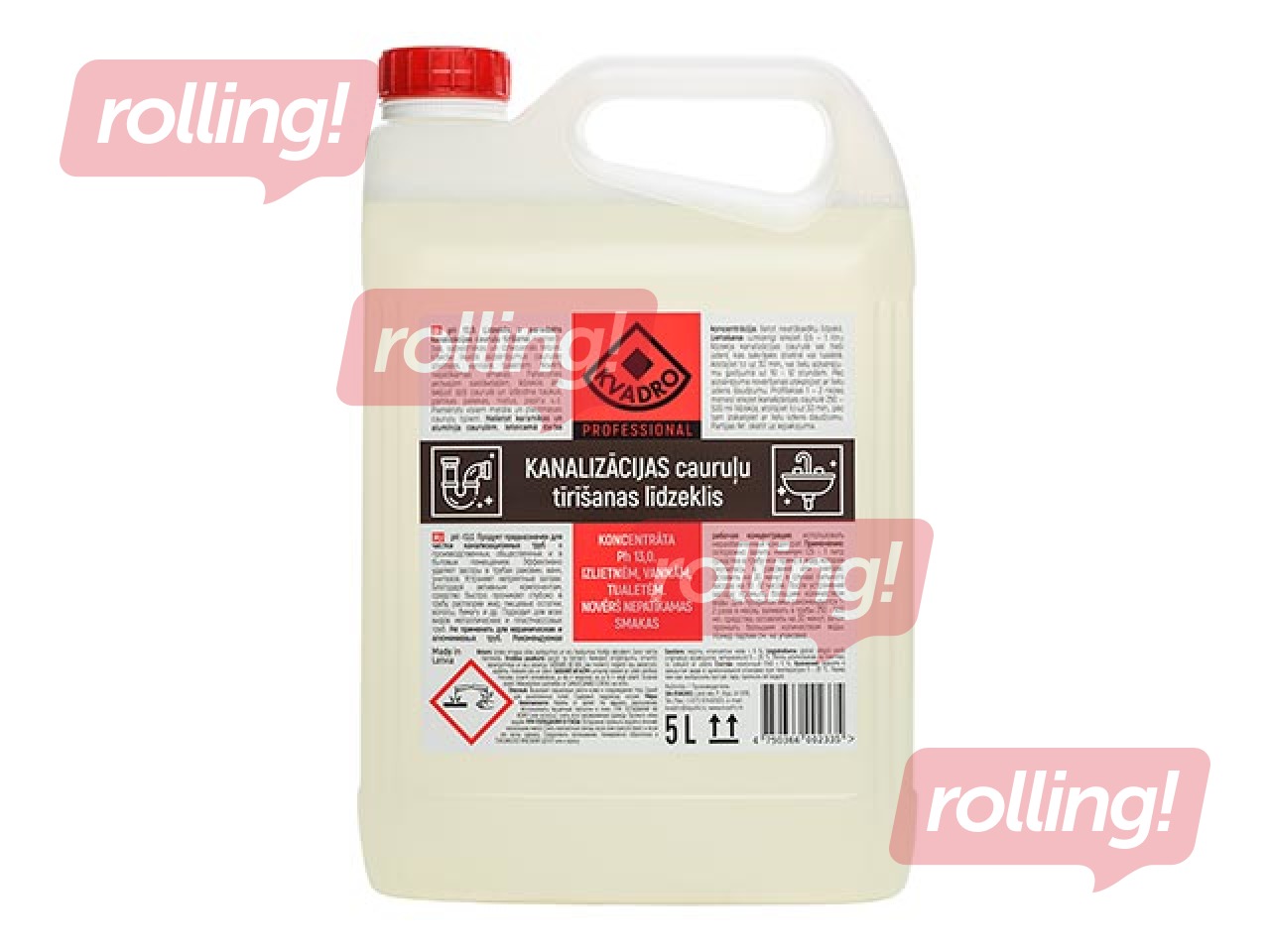 Kanalizācijas cauruļu tīrītājs Kvadro, 5L