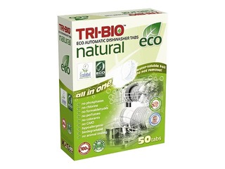 Tabletes trauku mazgājamai mašīnai, dabīgas eko, Tri-Bio, 50 gab.