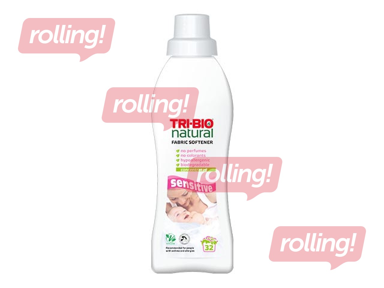 Veļas mīkstinātājs Tri-Bio Sensitive, dabīgs, 940ml