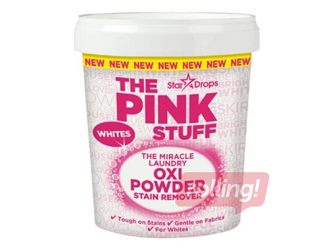 Traipu tīrīšanas pulveris The Pink Stuff, oksidējošs, baltai veļai, 1kg 