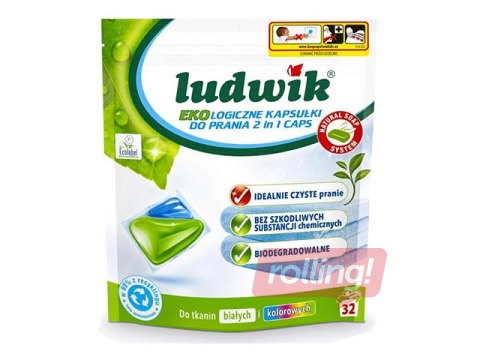 Veļas mazgāšanas kapsulas Ludwik eco, 32 gab.