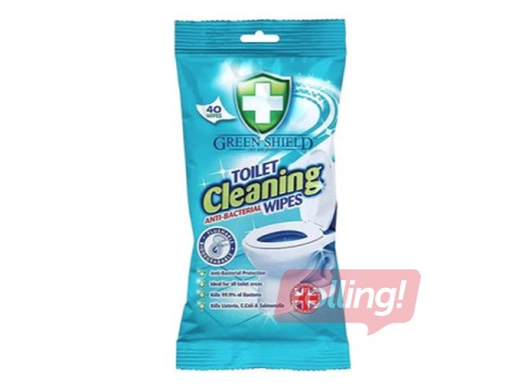 Mitrās salvetes Green Shield tualetes tīrīšanai, 40 gab.