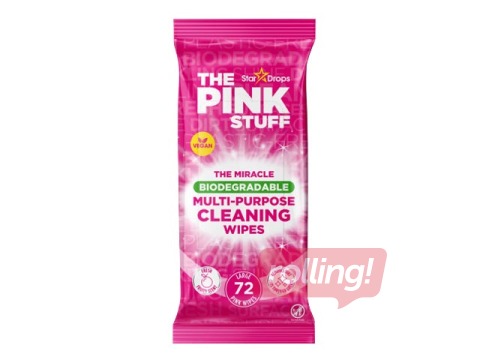 Mitrās salvetes The Pink Stuff uzkopšanai, multifunkcionālās, 72 gab.