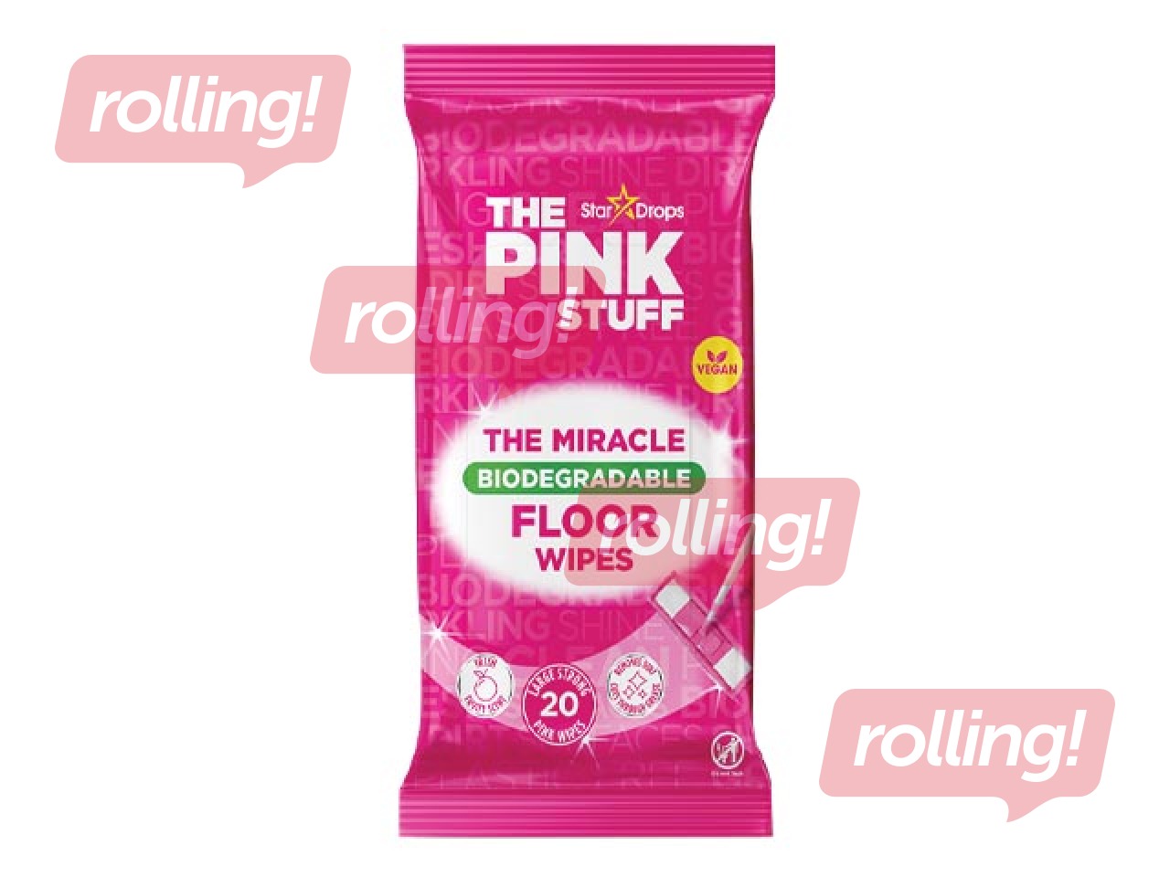 Влажные салфетки для мытья пола The Pink Stuff, 20 шт.