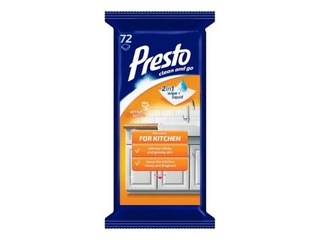 Surface cleaning wet wipes PRESTO for kitchen, 72 pcs.