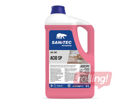 Līdzeklis fasāžu mazgāšanai Sanitec Acid SP, skābs, 5l