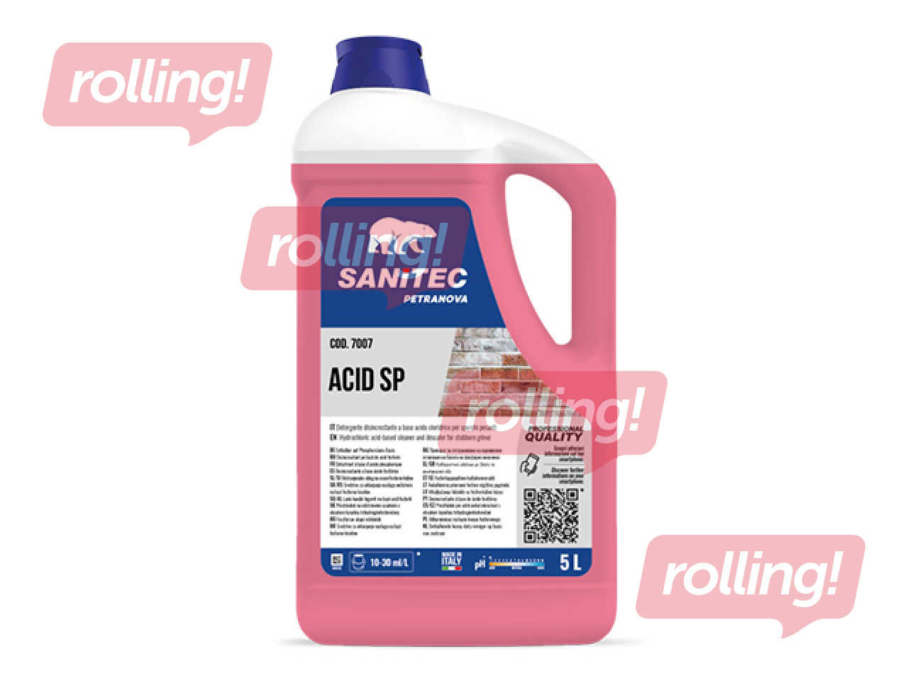 Līdzeklis fasāžu mazgāšanai Sanitec Acid SP, skābs, 5l