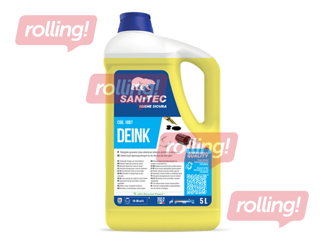 Grafiti un tintes noņēmējs Sanitec Deink, 5l