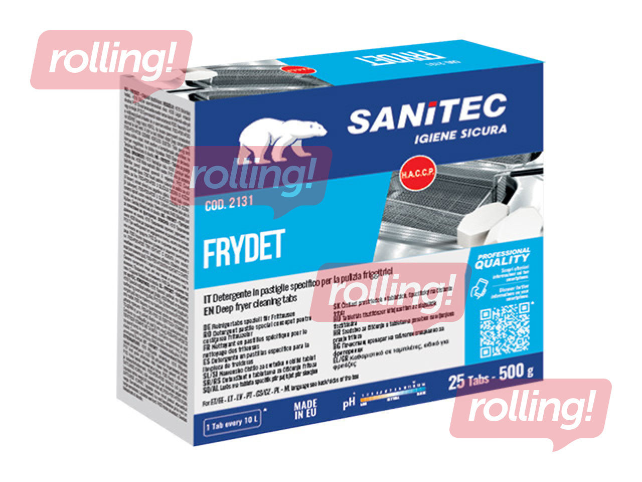 Tīrīšanas tabletes fritēšanas ierīcēm Sanitec, Frydet, 500g