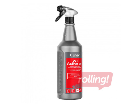 Sanitārā aprīkojuma tīrīšanas līdzeklis Clinex, W3 Active Bio, hloru nesaturošs, 1l