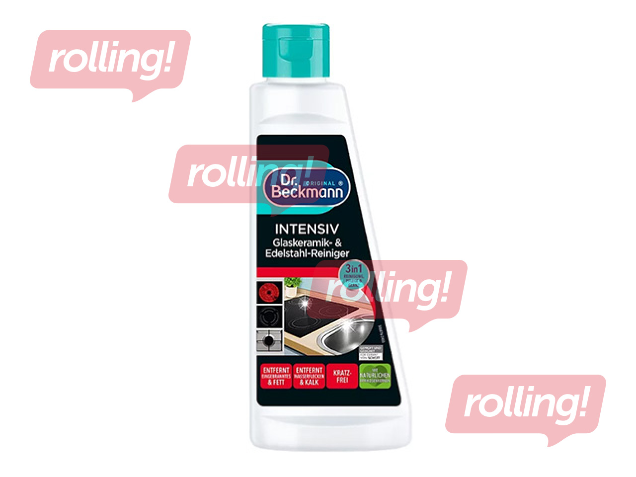 Intensīvas tīrīšanas krēms Dr.Beckmann, plīts un nerūsējošā tērauda virsmām, 250ml 