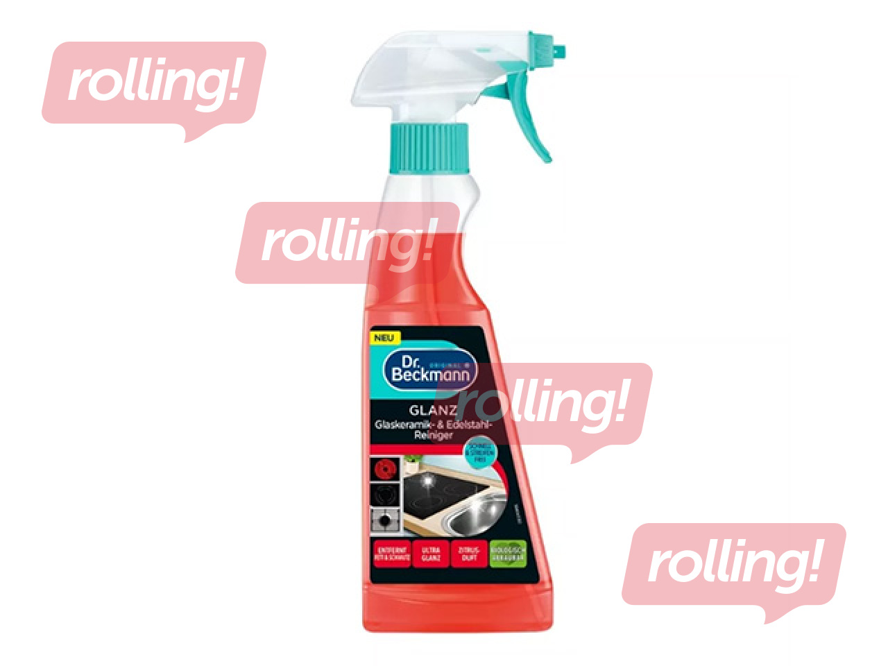 Tīrīšanas līdzeklis Dr.Beckmann, plīts un nerūsējošā tērauda virsmām, ar izsmidzinātāju, 250ml