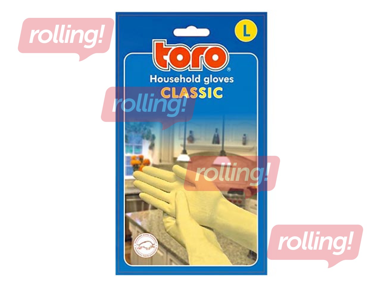 Gumijas cimdi Toro Classic, latekss, L izmērs