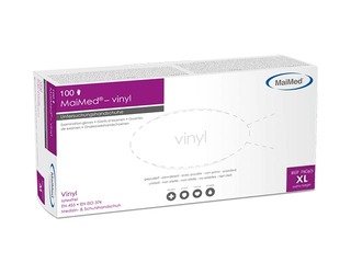 Cimdi MaiMed, vinila, bez pūdera, zili, XL izmērs, 100 gab.