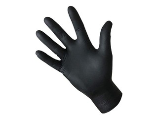 Cimdi BaltLine, nitrila, bez pūdera, melni, M izmērs, 100 gab.